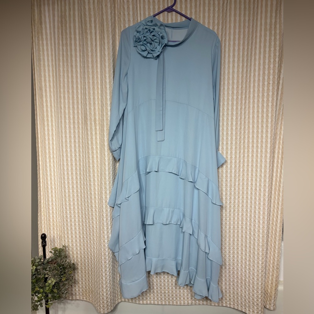 Normony Colleen Blue Ruffle Dress